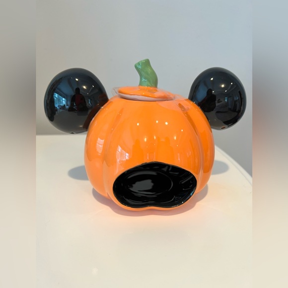 DISNEY Mickey Mouse HALLOWEEN Pumpkin Votive Candle Holder Tea Light Ceramic - Picture 3 of 4